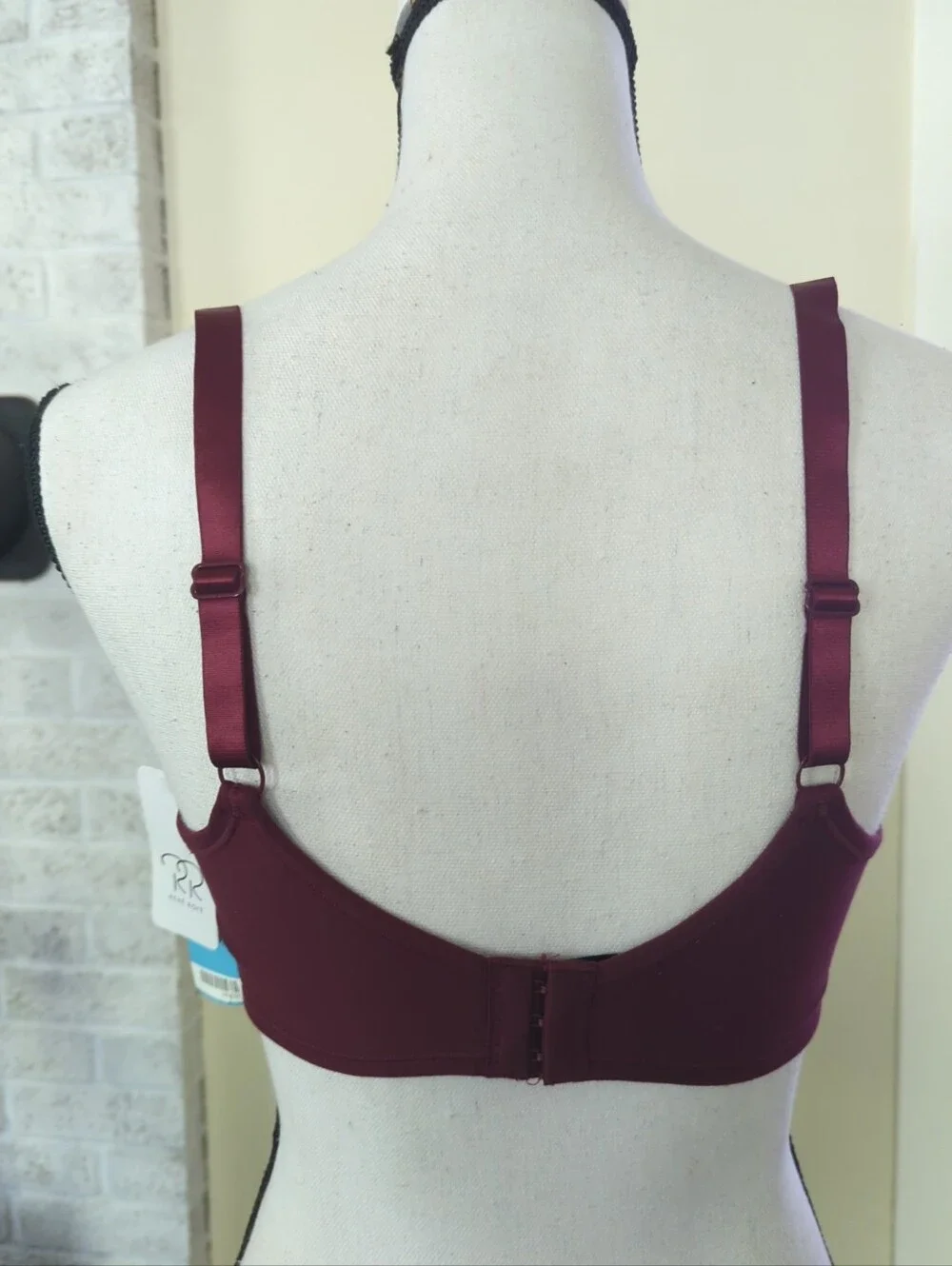Rene Rofe Bra Size 38C Maroon Wire-free, Lightly Padded NWT - Picture 2 of 5